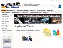Tablet Screenshot of keepdrum.de